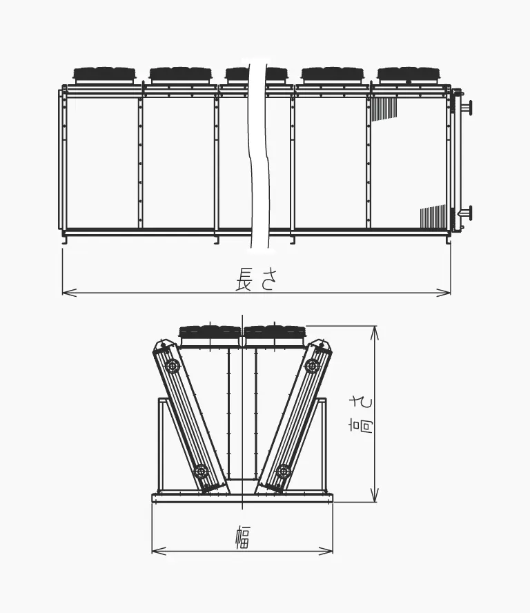 表2. 製品外形寸法とファン台数